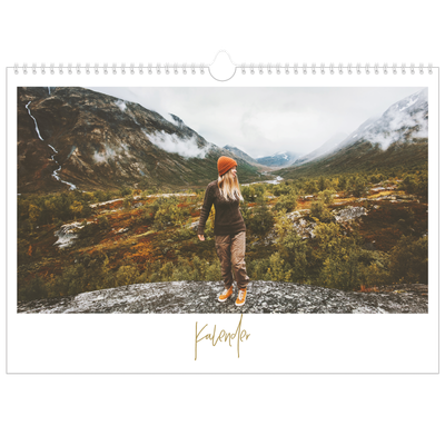 Fotokalender A3 Enkel — Handskriven månad [omslag]