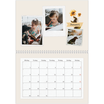 Fotokalender A3 Klassisk — Retro scrapbooking