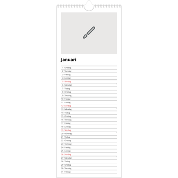 Fotokalender Smal (15x40cm) — Designa din egna fotoprodukt
