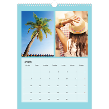 Fotokalender A3 Enkel — Skarpa färger