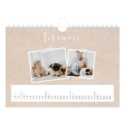 Fotokalender A5 Enkel — Scrapbook kalender [Februari]