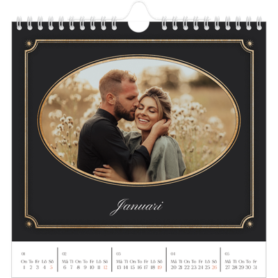Årskalender kvadratisk — Klassisk vintage [Januari]
