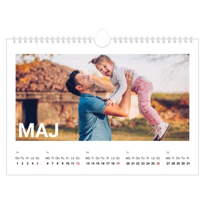 Fotokalender A4 Enkel — Stor månad [omslag]