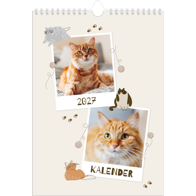 Fotokalender A4 Enkel (20 x 30 cm) — Lekfull kattunge [omslag]