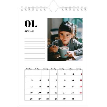 Fotokalender A5 Enkel — Serif och ögonblick