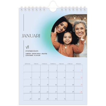 Fotokalender A5 Enkel — Stjärnteckens färger
