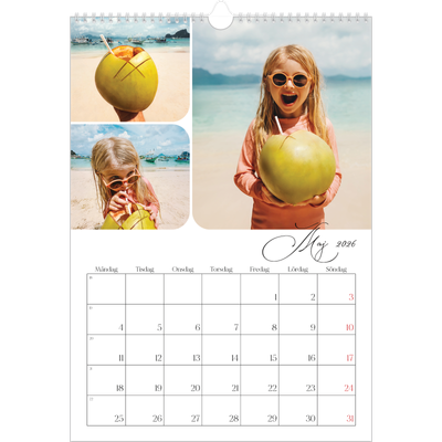 A3 Årskalender — Ögonblicksbilder och skrift [omslag]