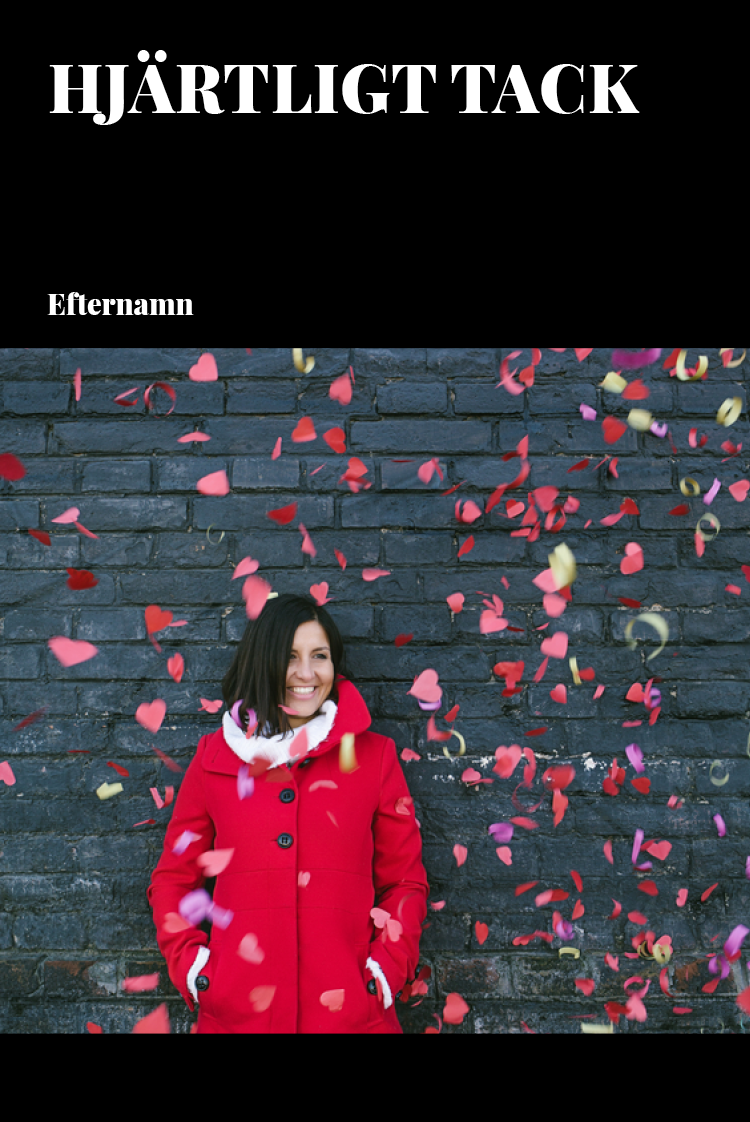 Tack — Svart rubrik