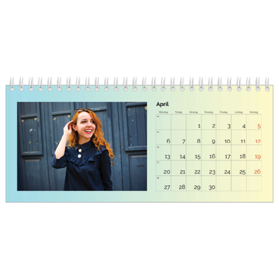 Skrivbordskalendrar — Pastelltoner [April]