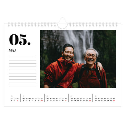 Fotokalender A4 Enkel — Serif och ögonblick [omslag]