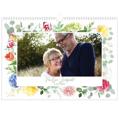 Fotokalender A3 Enkel — Klassiska blommor [omslag]