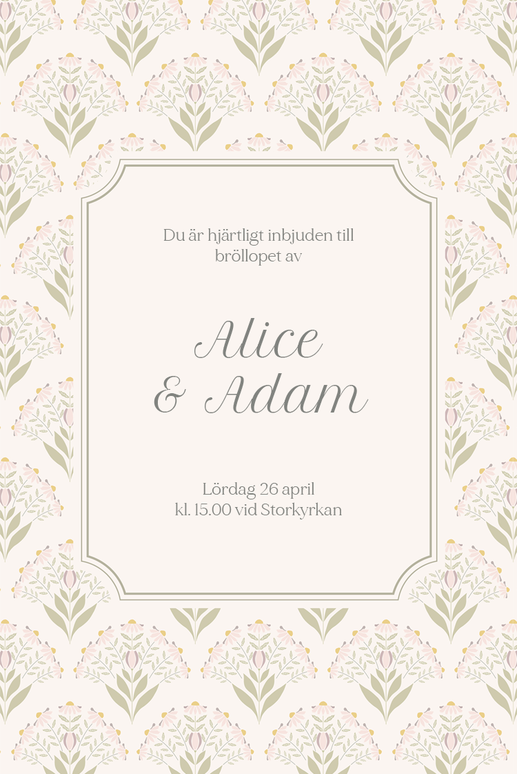 Inbjudningar — Vintage blommor