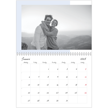 Fotokalender A3 Klassisk — Färgglada ramar