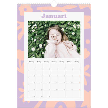 Fotokalender A3 Enkel — Färgglada mönster
