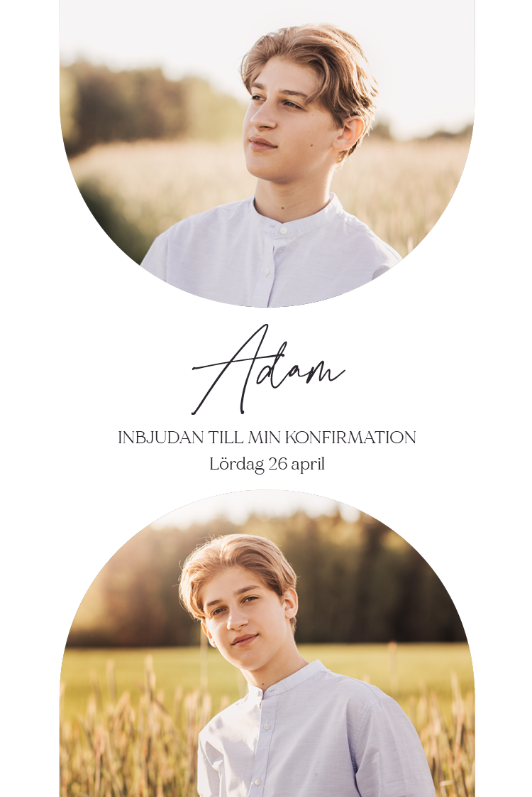 Inbjudningar — Modern oval ram