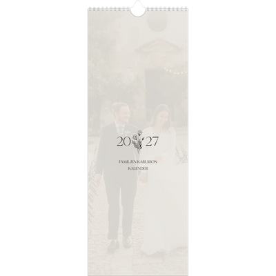 Fotokalender Smal  — Initialer i blom [omslag]