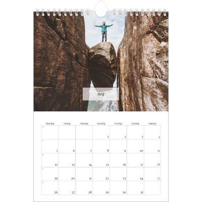 Fotokalender A4 Enkel (20 x 30 cm) — Klassisk kalender [omslag]