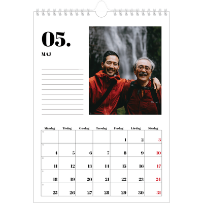 Fotokalender A4 Enkel (20 x 30 cm) — Serif och ögonblick [omslag]