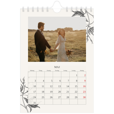 Fotokalender A5 Enkel — Bläck & murgröna [Maj]