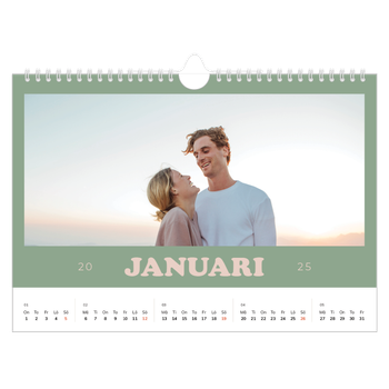 Fotokalender A4 Enkel — Retro ramar