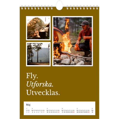 Fotokalender A4 Enkel (20 x 30 cm) — Redaktionell Jord [Maj]