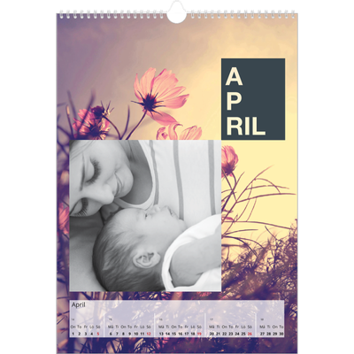 A3 Årskalender — Månadsfält [April]