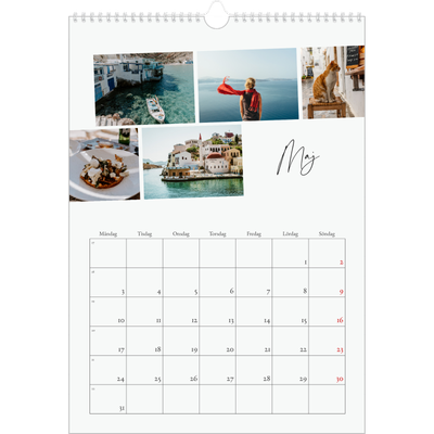 A3 Årskalender — Stadssemester (vit) [Maj]