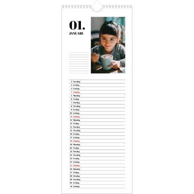 Fotokalender Smal  — Serif och ögonblick [Januari]