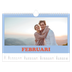 Fotokalender A4 Enkel — Retro ramar [Februari]