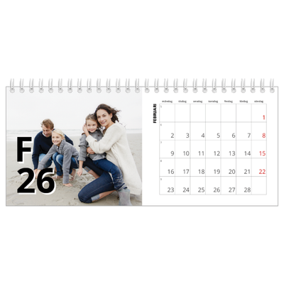 Skrivbordskalendrar — Bokstäver och tal [Februari]