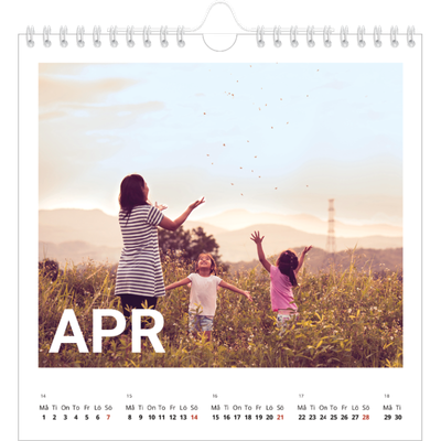 Årskalender kvadratisk — Stor månad [April]