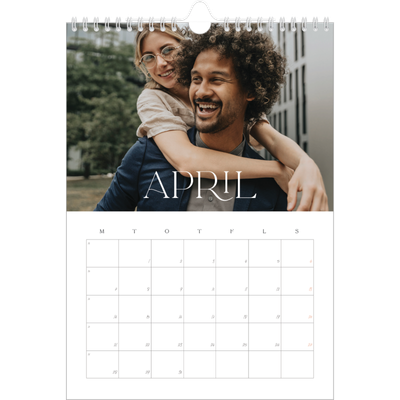 Fotokalender A4 Enkel (20 x 30 cm) — Stora bilder [April]