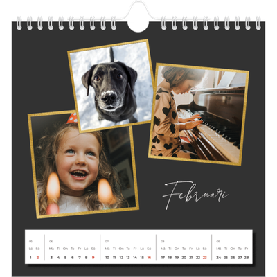 Årskalender kvadratisk — Goda minnen [Februari]