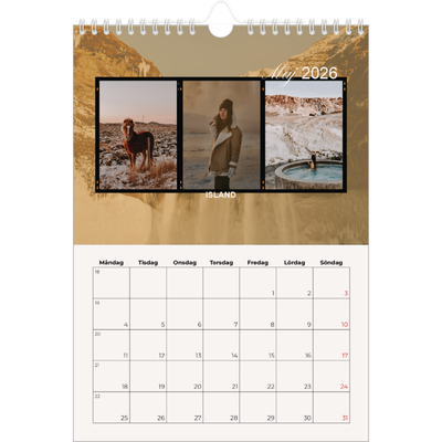 Fotokalender A4 Enkel (20 x 30 cm) — Äventyrslängtan [omslag]