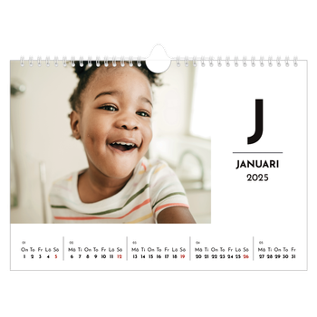 Fotokalender A4 Enkel — Bokstav i fokus
