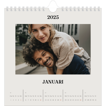 Fotokalender Kvadratisk — Simpel och modernt