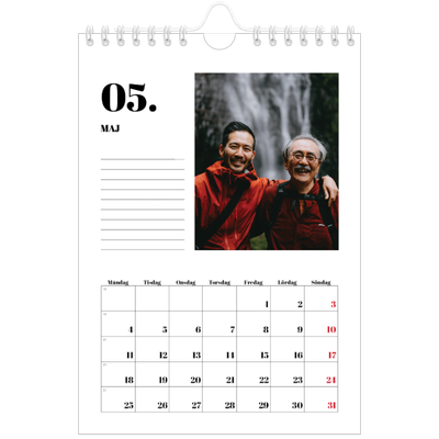 Fotokalender A5 Enkel — Serif och ögonblick [omslag]