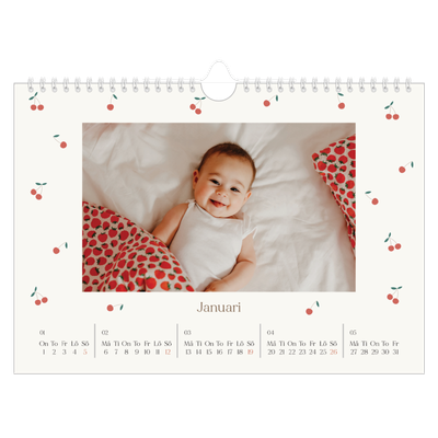 Fotokalender A4 Enkel — Körsbärslycka [Januari]