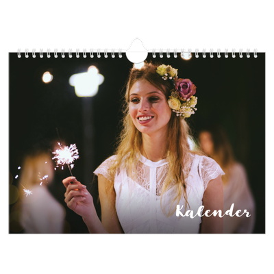 Fotokalender A4 Enkel — Handskrift på bilden [omslag]