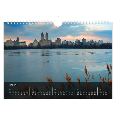 Fotokalender A4 Enkel — Transparent kalender [Januari]