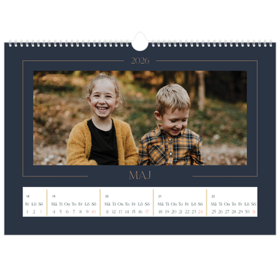 Fotokalender A3 Enkel — Preussisk blå [omslag]