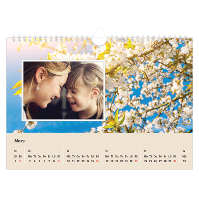 Fotokalender A4 Enkel — Fyra säsonger [Mars]