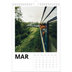 Fotokalender A4 Enkel (20 x 30 cm) — Vit kalender [Mars]