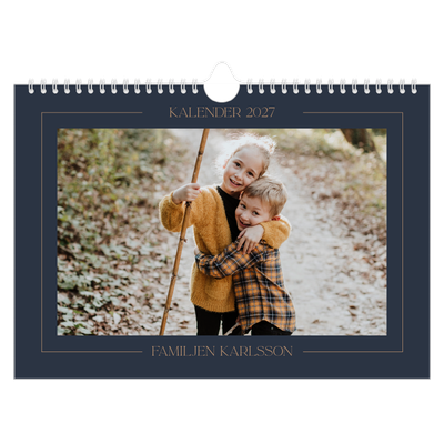 Fotokalender A4 Enkel — Preussisk blå [omslag]