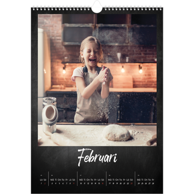A3 Årskalender — Svart tavla [Februari]