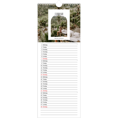 Fotokalender Smal  — Det öppna valvet [Februari]
