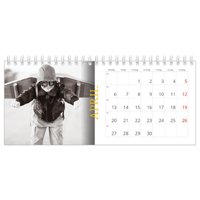 Skrivbordskalendrar — Historisk stil [April]