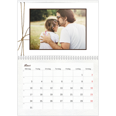 Fotokalender A3 Klassisk (30 x 40 cm) — Blompapper [Mars]