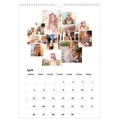 A3 Årskalender — Collage shapes [April]