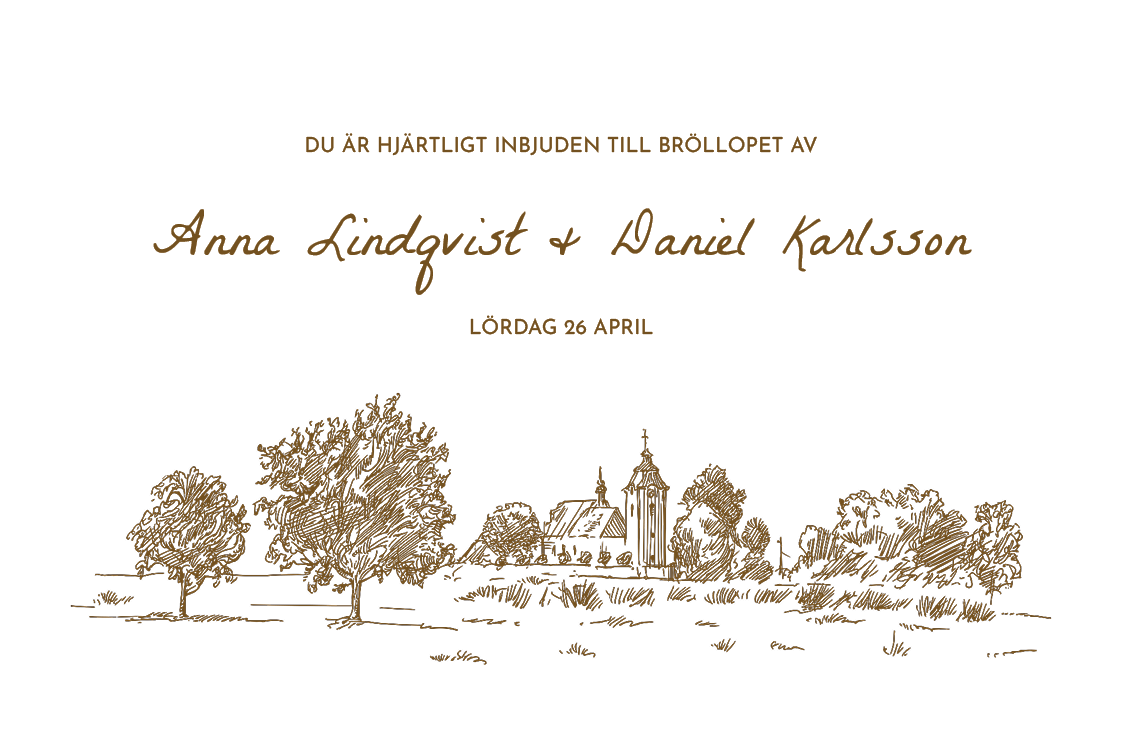Inbjudningar — Bröllopsskisser